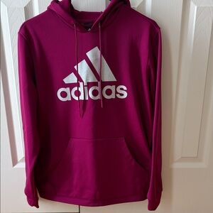 Adidas Women's Purple Hoodie with Silver Logo